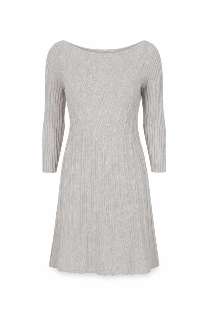 Monsoon Women’s Grey Wool Angora Knit Jumper Dress Size S