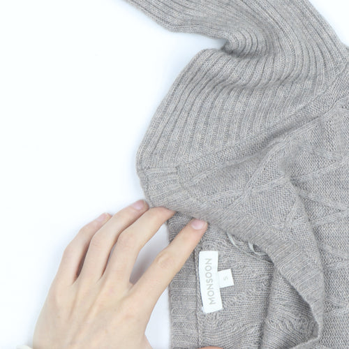 Monsoon Women’s Grey Wool Angora Knit Jumper Dress Size S