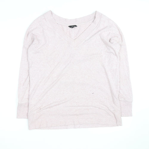 Next Men Pink V-Neck Knit Pullover Jumper Size L