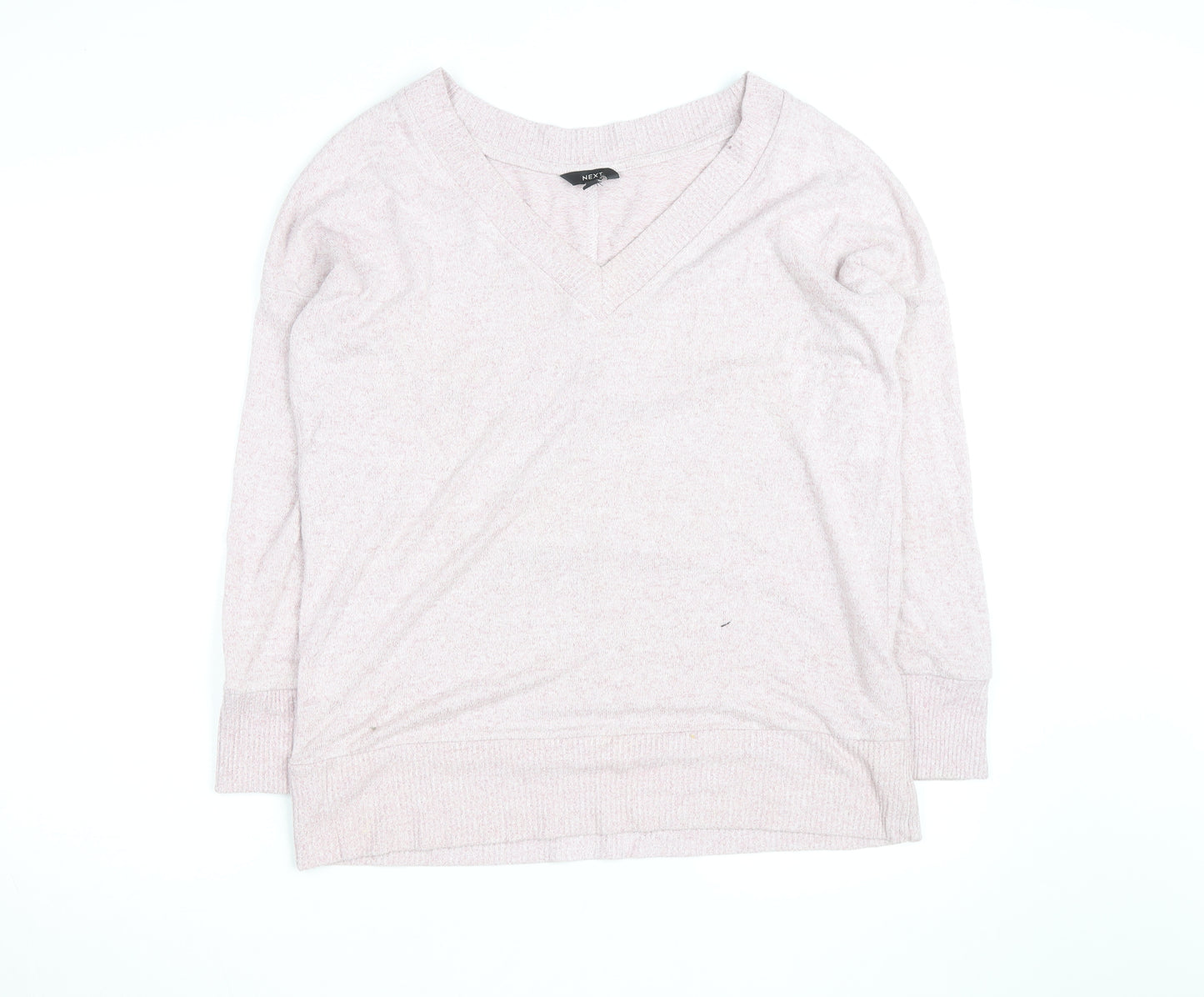 Next Men Pink V-Neck Knit Pullover Jumper Size L