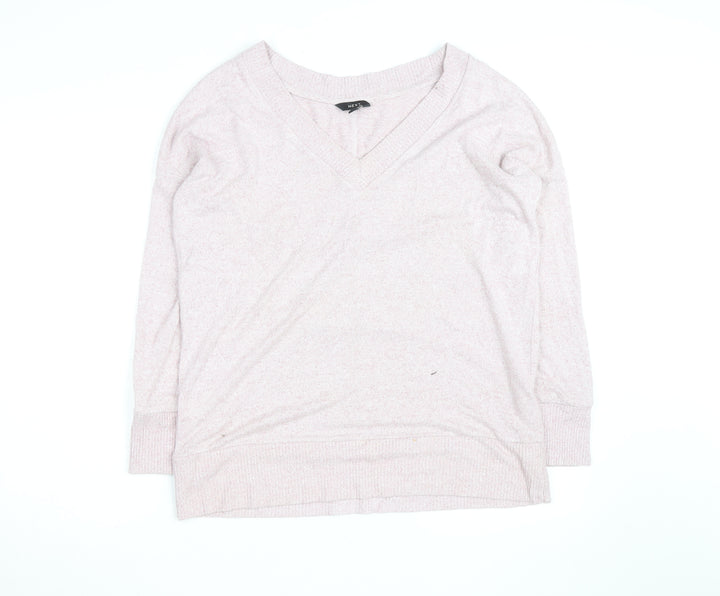 Next Men Pink V-Neck Knit Pullover Jumper Size L