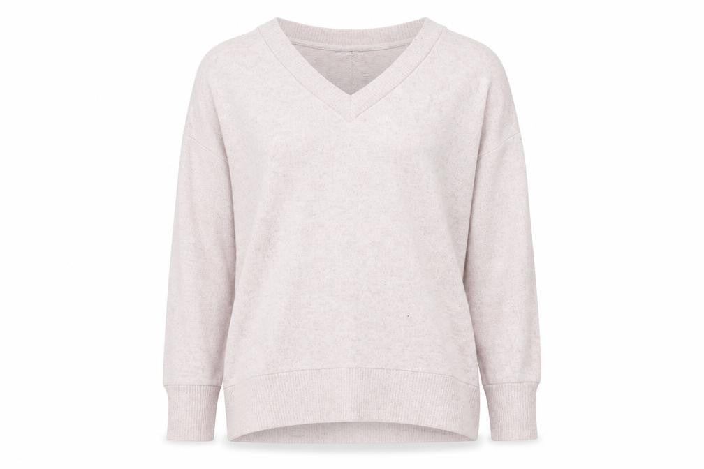 Front view of Next Men Pink V-Neck Knit jumper, size L