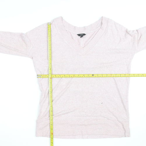 Next Men Pink V-Neck Knit Pullover Jumper Size L