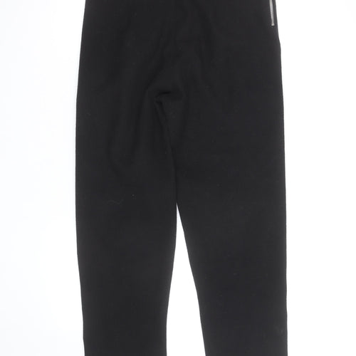 JCL Womens Black Ankle Tapered Stretch Zip Trousers Size M