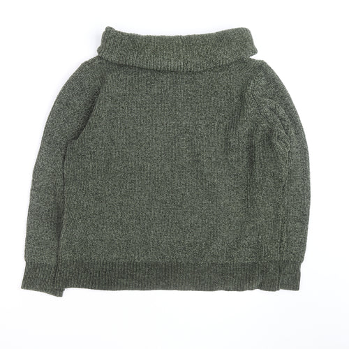 Klass Mens Green XL Roll Neck Chunky Knit Pullover Jumper