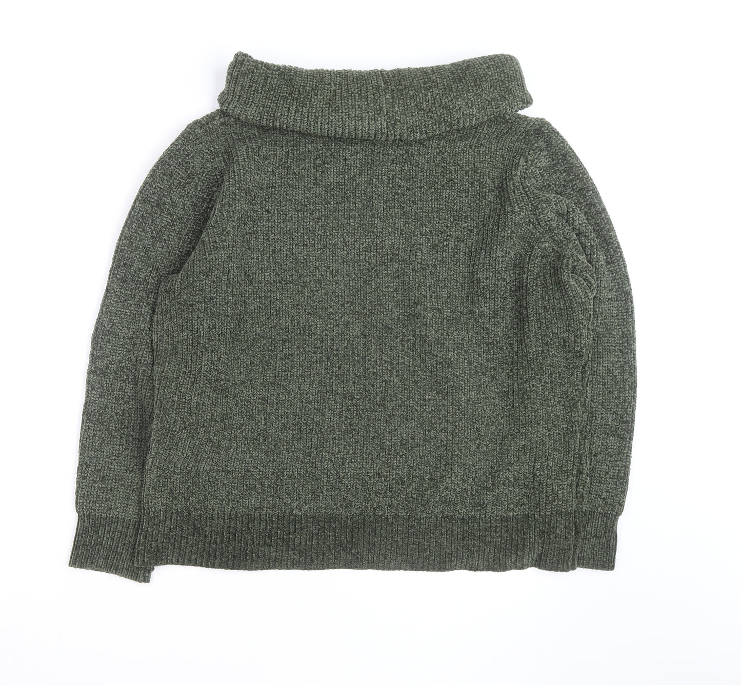 Klass Mens Green XL Roll Neck Chunky Knit Pullover Jumper