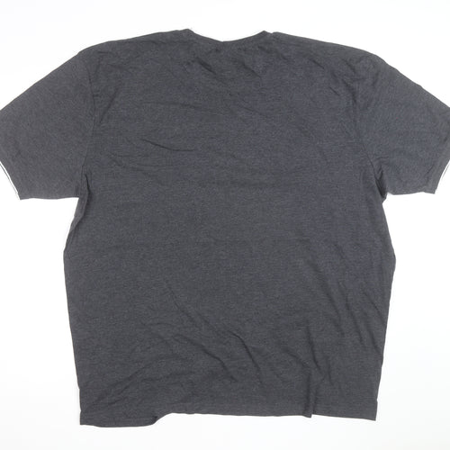 Slazenger Men's Grey 4XL Crew Neck Cotton T-Shirt