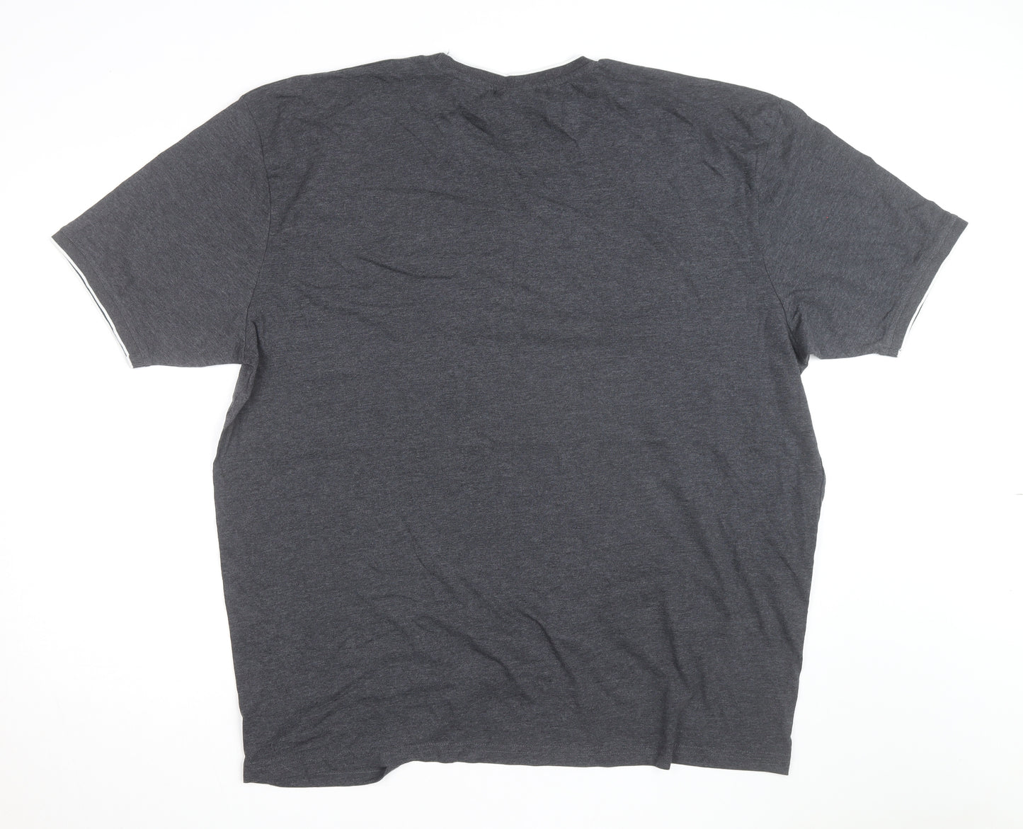 Slazenger Men's Grey 4XL Crew Neck Cotton T-Shirt