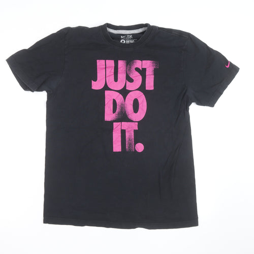 Nike Women's Black Just Do It T-Shirt Medium Short Sleeve Cotton