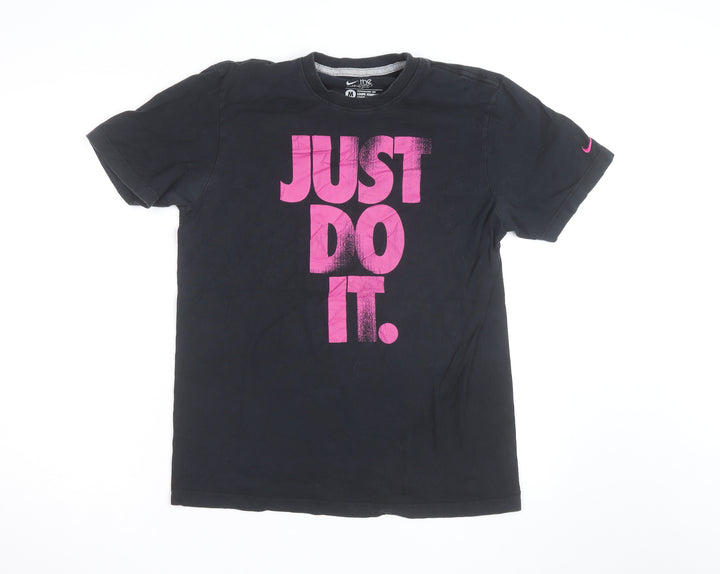 Nike Women's Black Just Do It T-Shirt Medium Short Sleeve Cotton