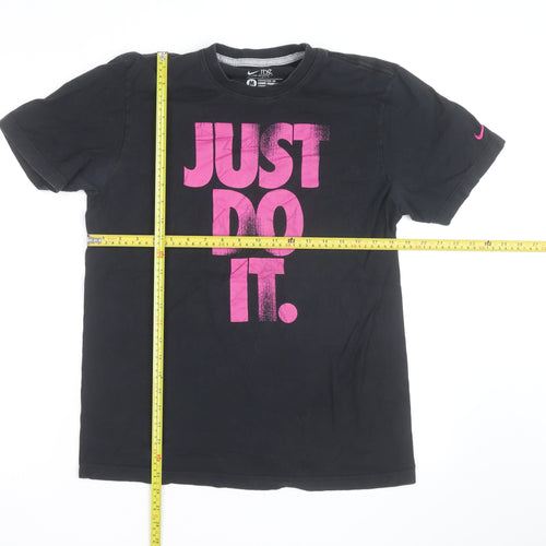 Nike Women's Black Just Do It T-Shirt Medium Short Sleeve Cotton