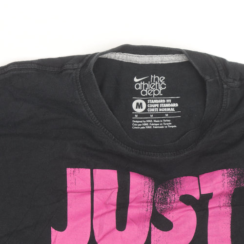 Nike Women's Black Just Do It T-Shirt Medium Short Sleeve Cotton
