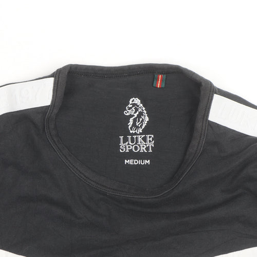Luke 1977 Sport Men's Black Medium Crew Neck Cotton T-Shirt