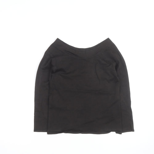 Hobbs Women’s Black Cotton Boat Neck Pullover Jumper Size 12