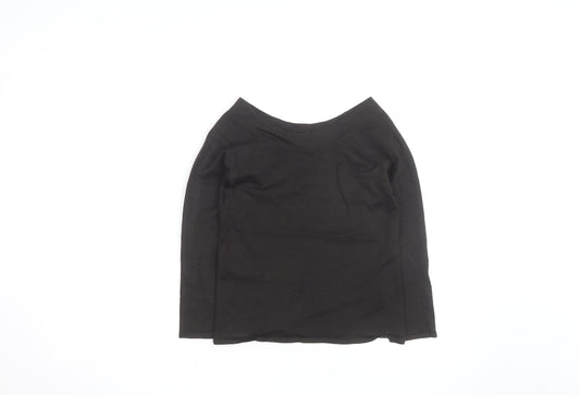 Hobbs Women’s Black Cotton Boat Neck Pullover Jumper Size 12