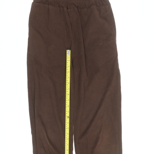 Collusion Women Brown Fleece Jogger Trousers Size 6