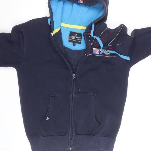 Lansdown Men's Blue Full Zip Hoodie S Embroidered British Eventing