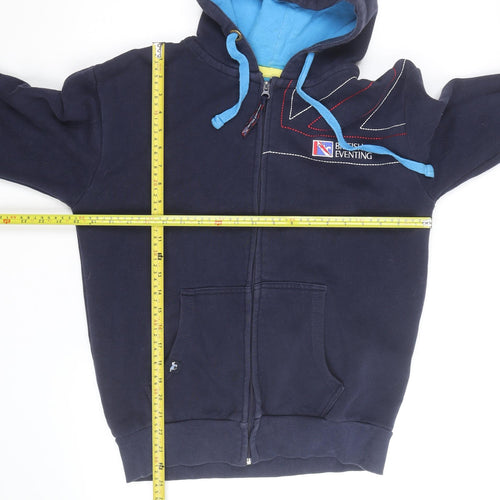 Lansdown Men's Blue Full Zip Hoodie S Embroidered British Eventing