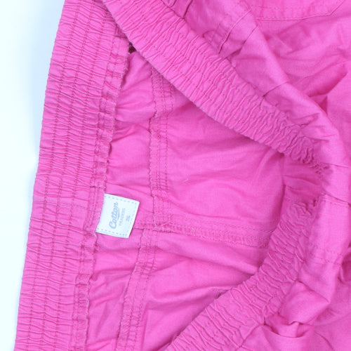 Cotton Traders Women's Pink Cargo Trousers Size 14 Elastic Waist