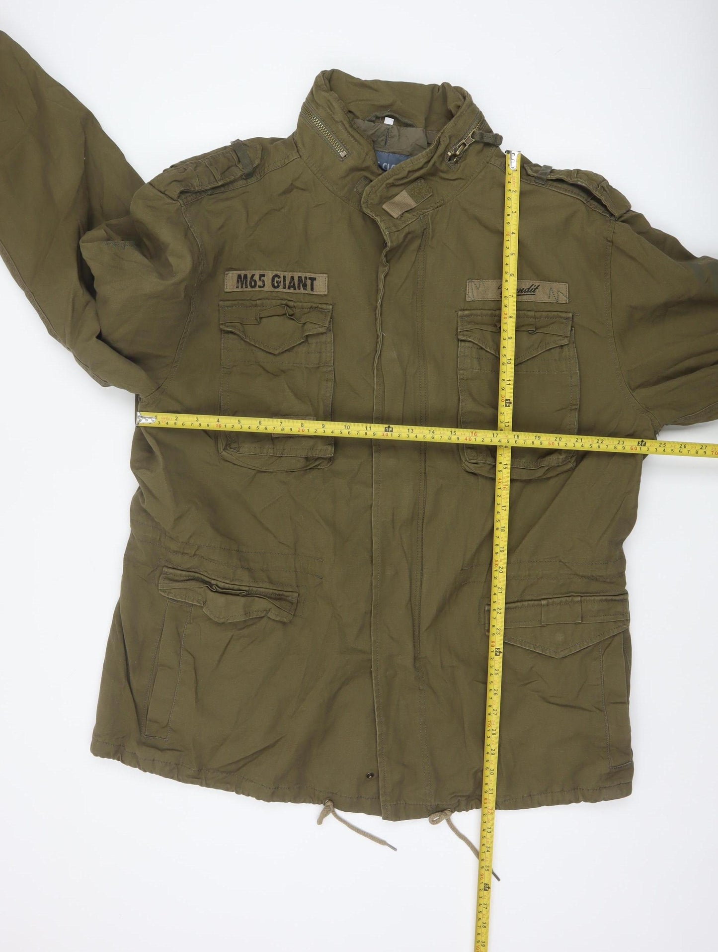 Brandit Men's Khaki M65 Giant Military Jacket XXL Cotton Blend