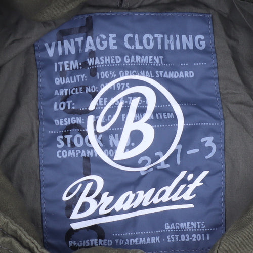 Brandit Men's Khaki M65 Giant Military Jacket XXL Cotton Blend