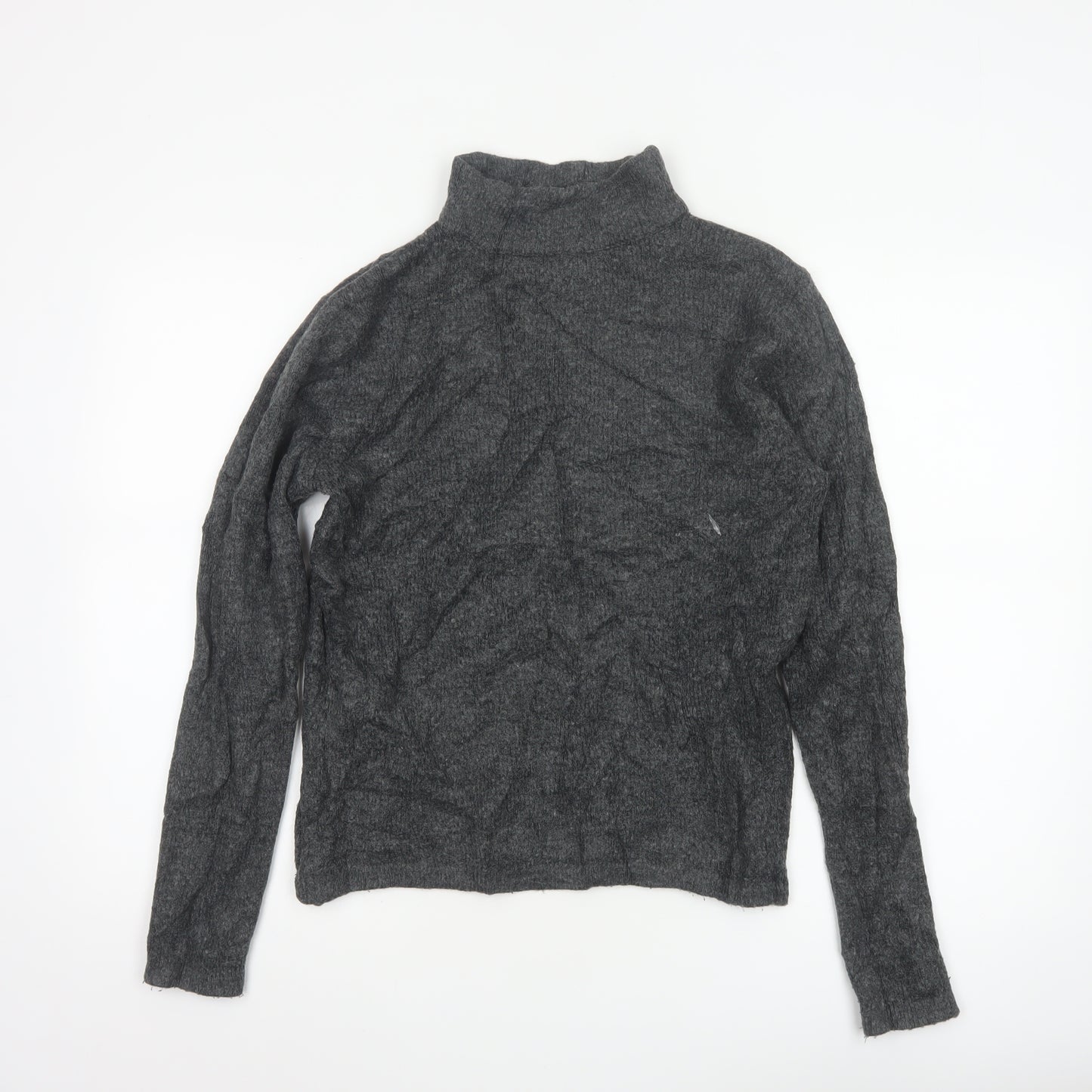 Brave Soul Women's Grey Roll Neck Knit Jumper Size 16