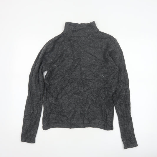 Brave Soul Women's Grey Roll Neck Knit Jumper Size 16