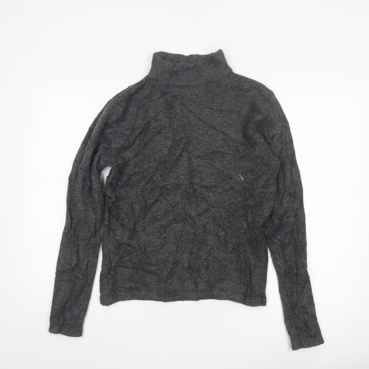 Brave Soul Women's Grey Roll Neck Knit Jumper Size 16