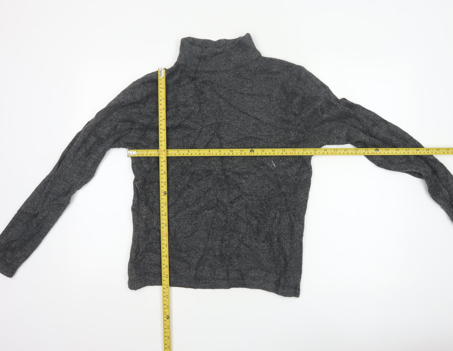 Brave Soul Women's Grey Roll Neck Knit Jumper Size 16
