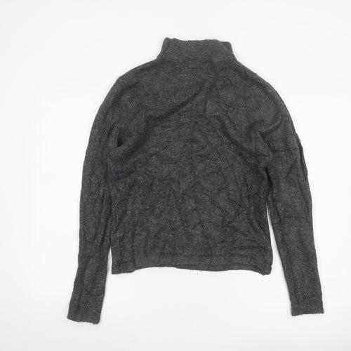 Brave Soul Women's Grey Roll Neck Knit Jumper Size 16