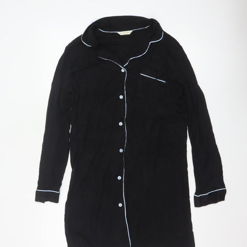 Cyberjammies Womens Black Long Sleeve Modal Nightshirt UK 10