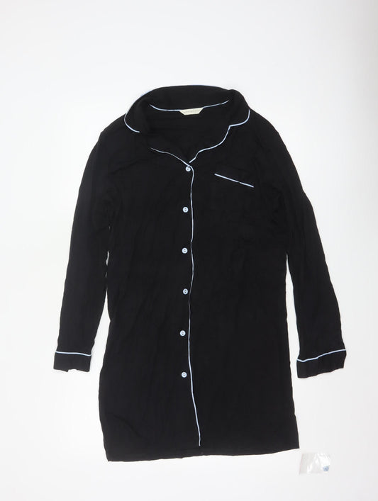 Cyberjammies Womens Black Long Sleeve Modal Nightshirt UK 10