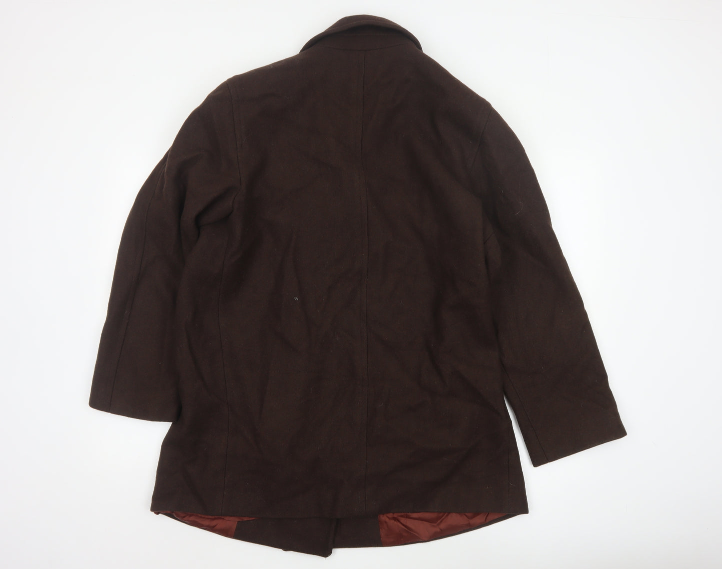 Mario De Pinto Women's Brown Wool Pea Coat Size 14