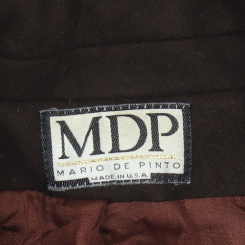 Mario De Pinto Women's Brown Wool Pea Coat Size 14