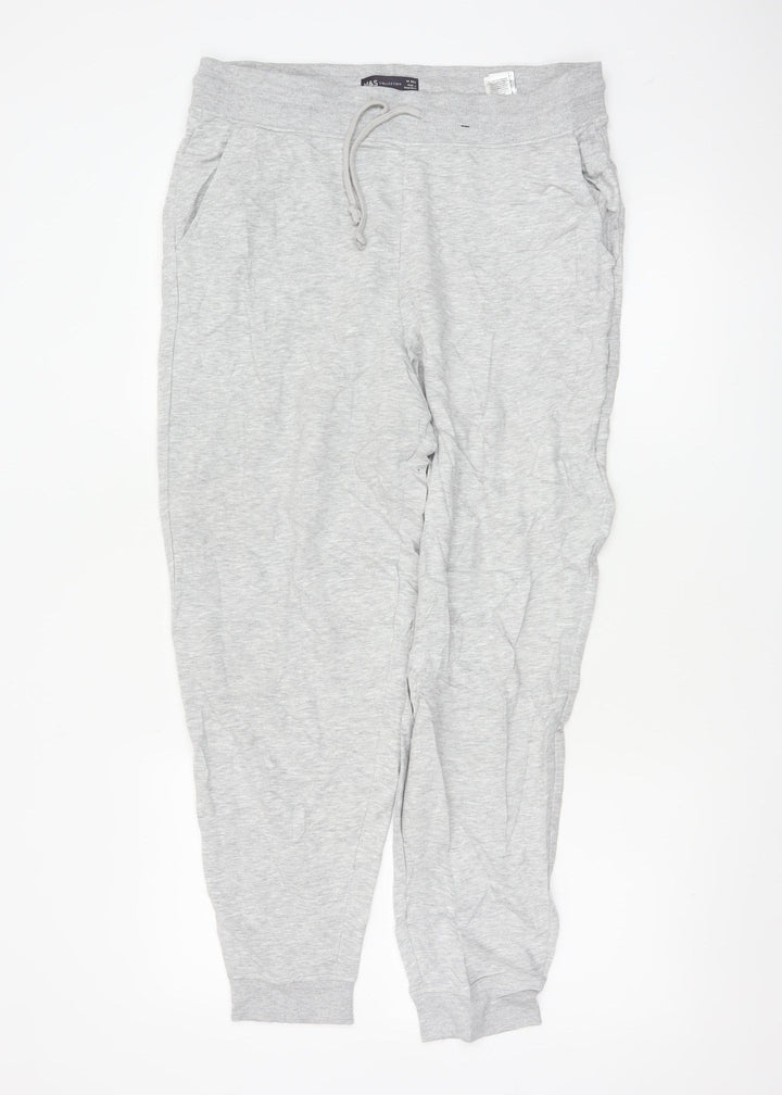 Marks and Spencer Women’s Grey Cotton Blend Jogger Trousers Size 14