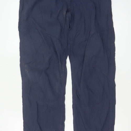TOG24 Women's Blue Cargo Trousers Size 10 Long Polyamide Stretch