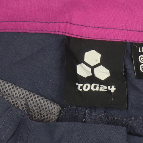 TOG24 Women's Blue Cargo Trousers Size 10 Long Polyamide Stretch