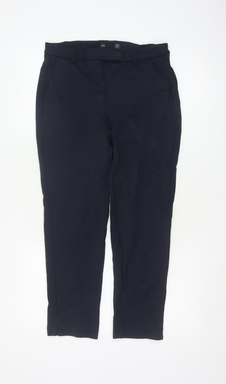 Marks and Spencer Womens Navy Blue Slim Dress Pants Size 12