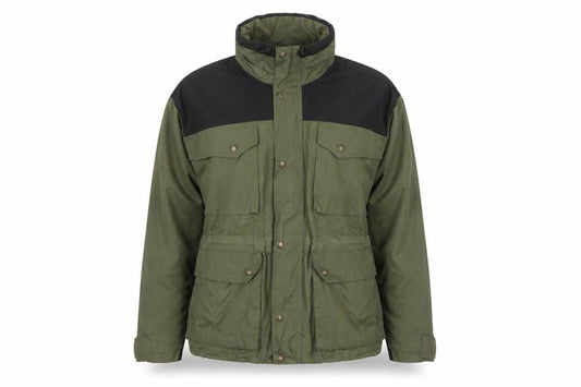 Front view of Fjällräven Women's Green XS Parka Jacket Windproof Outdoor Style