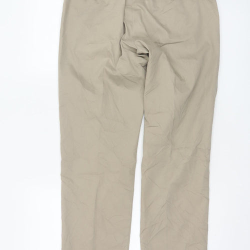 Marks and Spencer Men's Beige Chino Trousers 30W 31L Cotton Blend