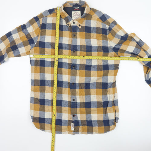 Fat Face Men's Multicoloured Check Cotton Button-Up Shirt Size M