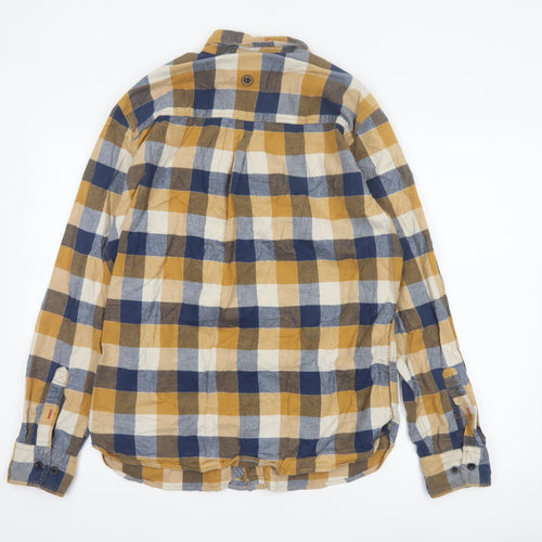 Fat Face Men's Multicoloured Check Cotton Button-Up Shirt Size M