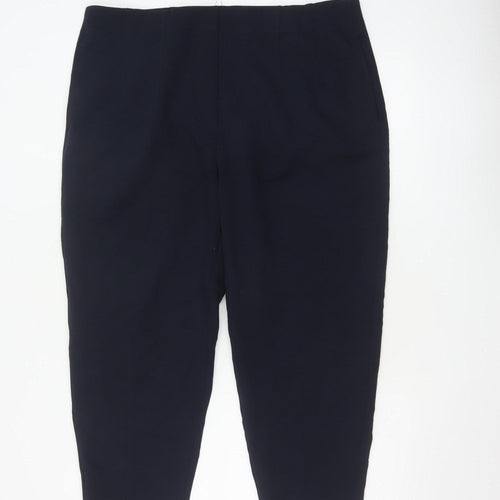 Marks and Spencer Womens Black Size 18 Short Stretch Trousers