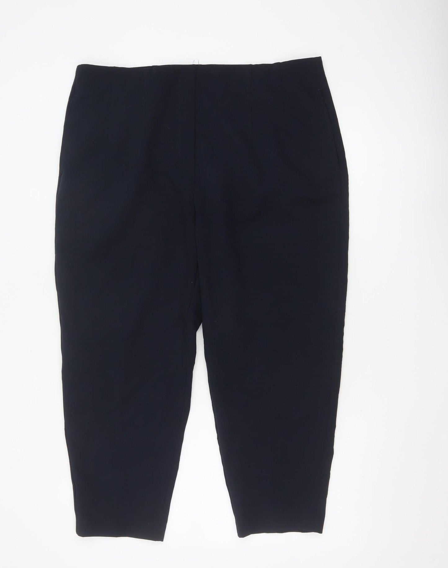 Marks and Spencer Womens Black Size 18 Short Stretch Trousers