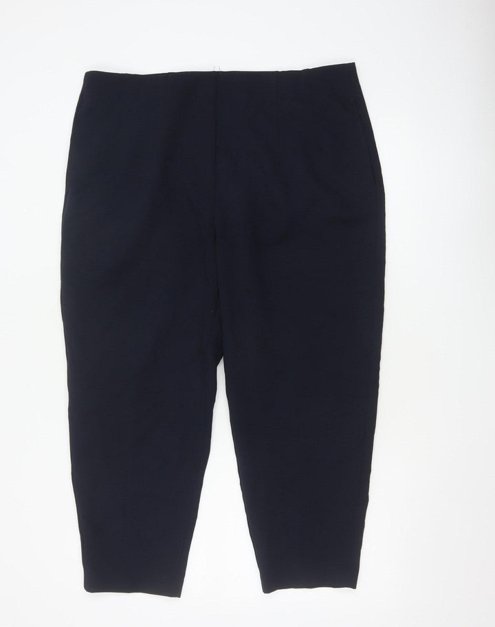 Marks and Spencer Womens Black Size 18 Short Stretch Trousers