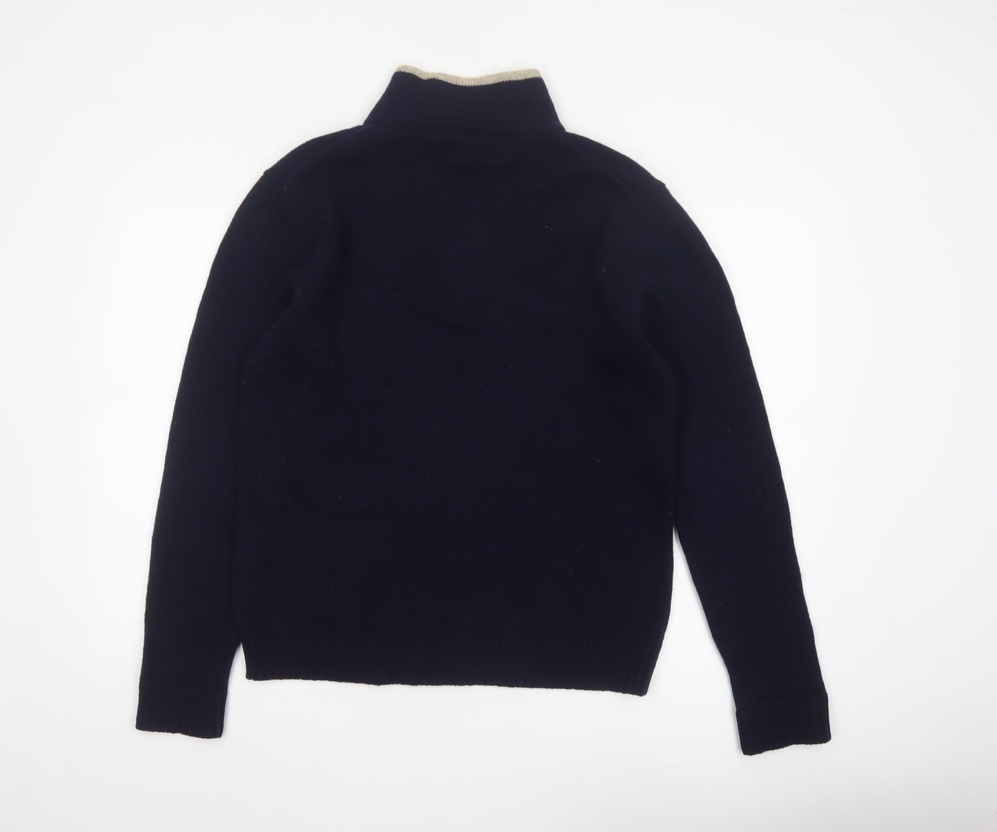 Monsoon Men's Blue Lambswool Henley Jumper Size M