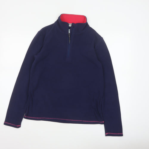 Peter Storm Women's Navy 1/2 Zip Fleece Pullover Size 12 Outdoor Warm Lined