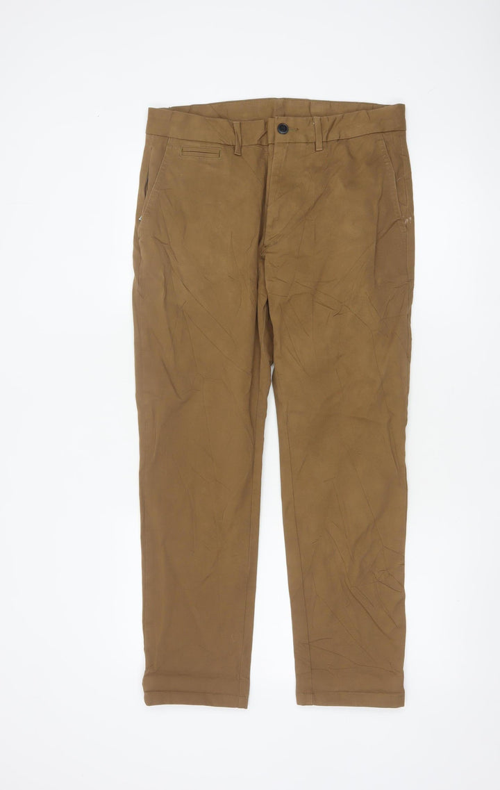 Marks and Spencer Men's Brown Slim Fit Chino Trousers 32/29