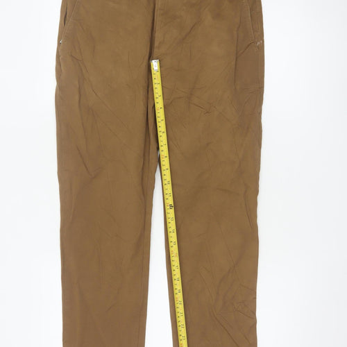 Marks and Spencer Men's Brown Slim Fit Chino Trousers 32/29