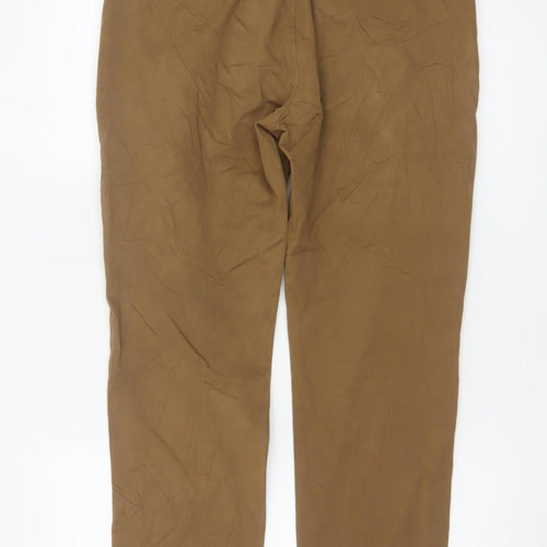 Marks and Spencer Men's Brown Slim Fit Chino Trousers 32/29
